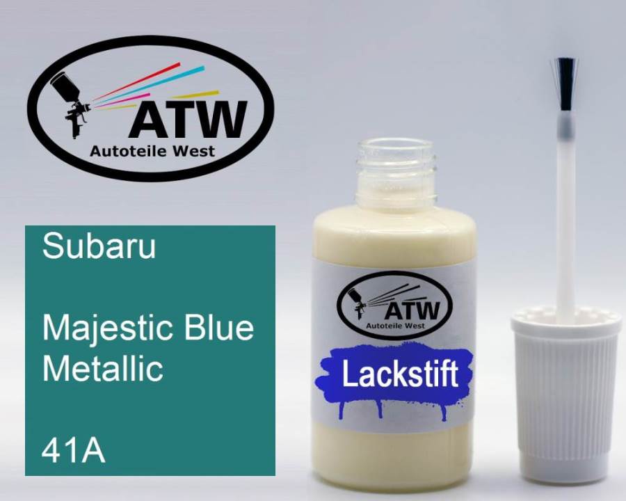 Subaru, Majestic Blue Metallic, 41A: 20ml Lackstift, von ATW Autoteile West.